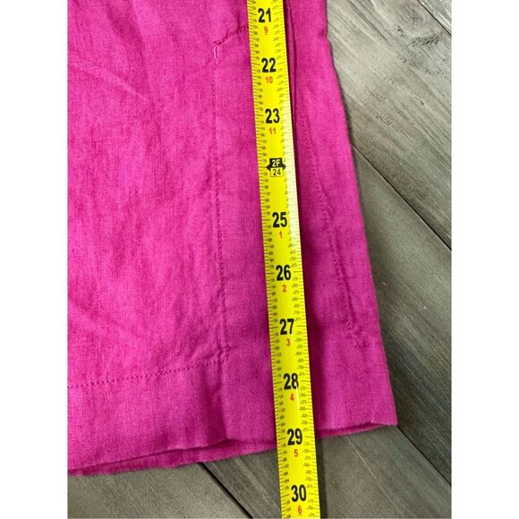 Athleta Retreat 100% Linen Wide Leg Pants Iceland Pink Travel Resort Coastal Wom - Picture 12 of 13